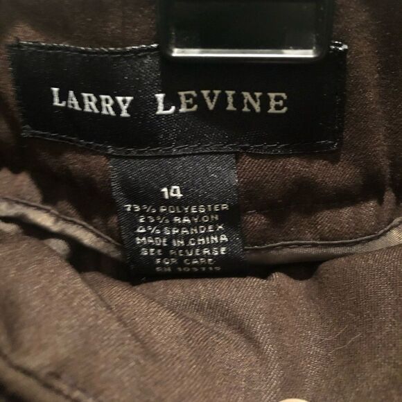 LARRY LEVINE Women’s Slacks Size 14 Curvy in the Thigh/Hip Hourglass Silhouette - Picture 3 of 5